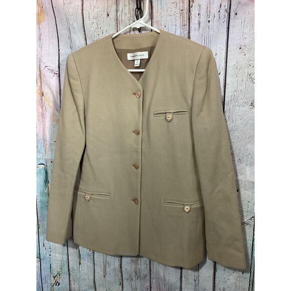 Vintage Anne Klein 11 Wool Cashmere Blazer Size 6 Union Made - Picture 7 of 9